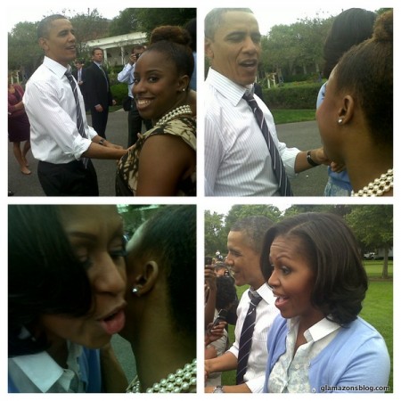 Glamazon Jessica Meets President Barack and Michelle Obama! PLUS Get Her Boy by Band of Outsiders Dress