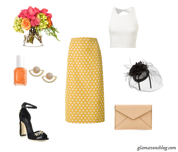 Easter-Sunday-Polka-Dot-Skirt-White-Crop-Top-Veiled-Hat-Fashion-Glamazonsblog