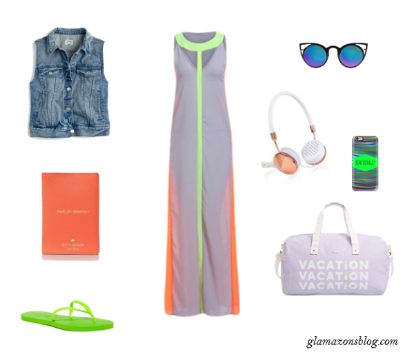 Memorial-Day-Travel-Plans-Maxi-Dress-Jean-Vest-Luggage-Fashion-Glamazonsblog