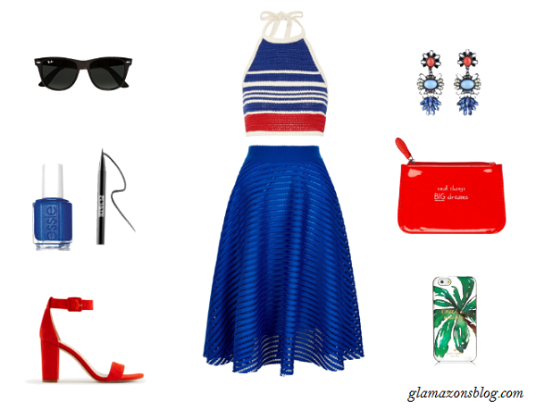 Mesh-Midi-Skirt-Striped-Crop-Top-Block-Heels-Fourth-of-July-Fashion-Glamazonsblog