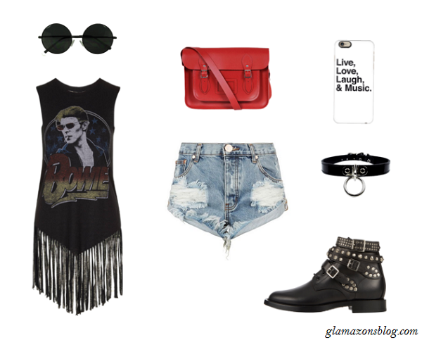 Music-Graphic-Tee-Denim-Cutoff-Shorts-Studded-Booties-Festival-Fashion-Glamazonsblog