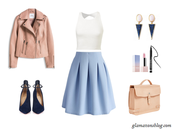 Pastel-Midi-Skirt-Leather-Jacket-Briefcase-Office-Outfit-Ideas-Spring-Glamazonsblog