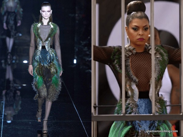 empire-season-2-trailer-cookie-fashion-gucci-fall-2013-feather-sheer-dress-glamazons-blog