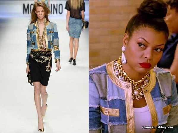 empire-season-2-trailer-cookie-fashion-moschino-fall-2015-patchwork-denim-jacket-glamazons-blog