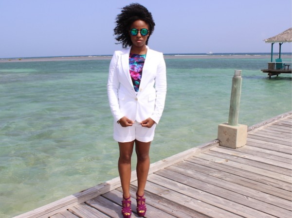 What I Wore: The Short Suit in Jamaica #GlamazonTravel