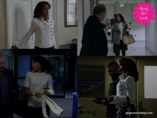Scandal Fashion Recap: Olivia Pope’s Ann Demeulemeester White Jacket, Prada Saffiano Top Handle Tote and White Leather Gloves