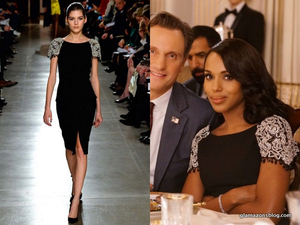 #Scandal Fashion Recap: Olivia Pope’s Oscar de la Renta Fall 2015 Embellished Dress