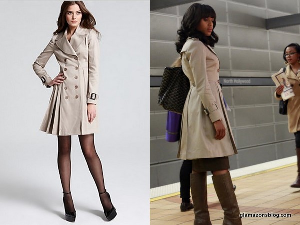 Scandal Fashion Recap: Olivia Pope’s Burberry Trench Coat, Vince Leather Pants and Armani Blouse