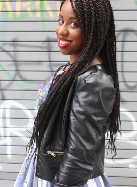 street-style-hm-leather-print-jacket-dress-american-apparel-striped-skirt-zara-ankle-strap-pumps-senegalese-twists-braids-jessica-c-andrews-glamazons-blog-3