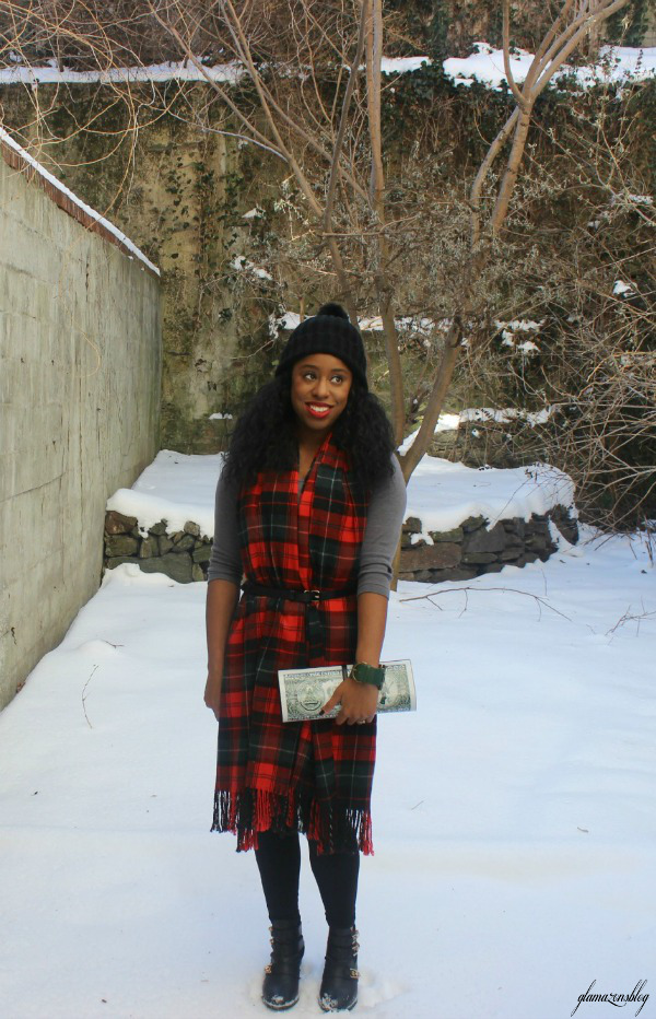 street-style-snow-belt-wrapped-around-scarf-plaid-scarf-patricia-field-money-clutch-beanie-hat-just-fab-zyree-glamazons-blog-19-edit-2