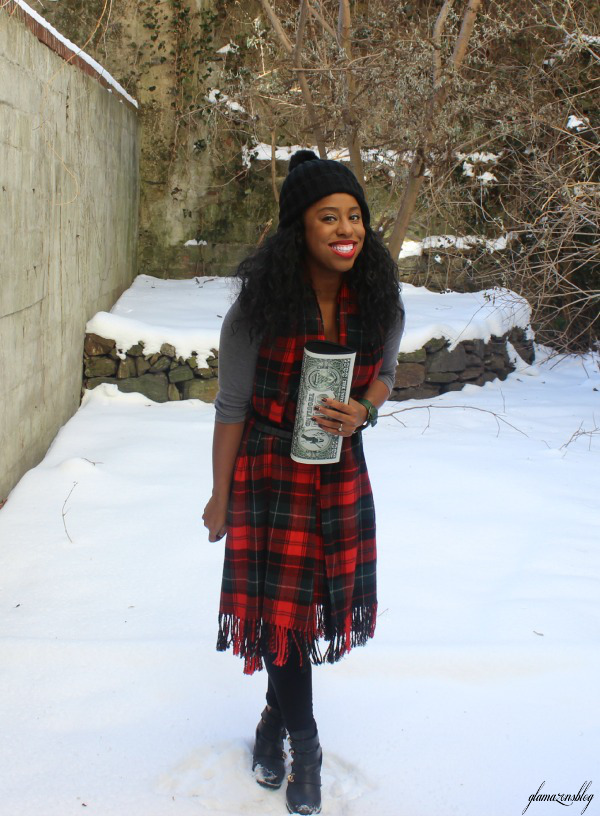 street-style-snow-belt-wrapped-around-scarf-plaid-scarf-patricia-field-money-clutch-beanie-hat-just-fab-zyree-glamazons-blog-22