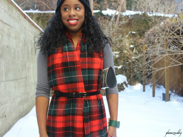 street-style-snow-belt-wrapped-around-scarf-plaid-scarf-patricia-field-money-clutch-beanie-hat-just-fab-zyree-glamazons-blog-6-edit